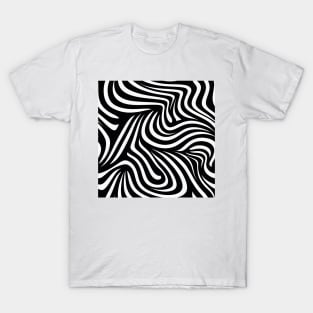 Hypnotic Black and White Swirls T-Shirt